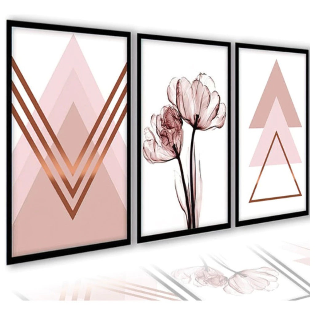 Decorative Frames Geometric Flower Pink Living Room Large Bedroom