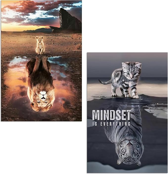 Lion Poster Wall Art Lion Pictures Canvas Wall Decor Art Inspirational